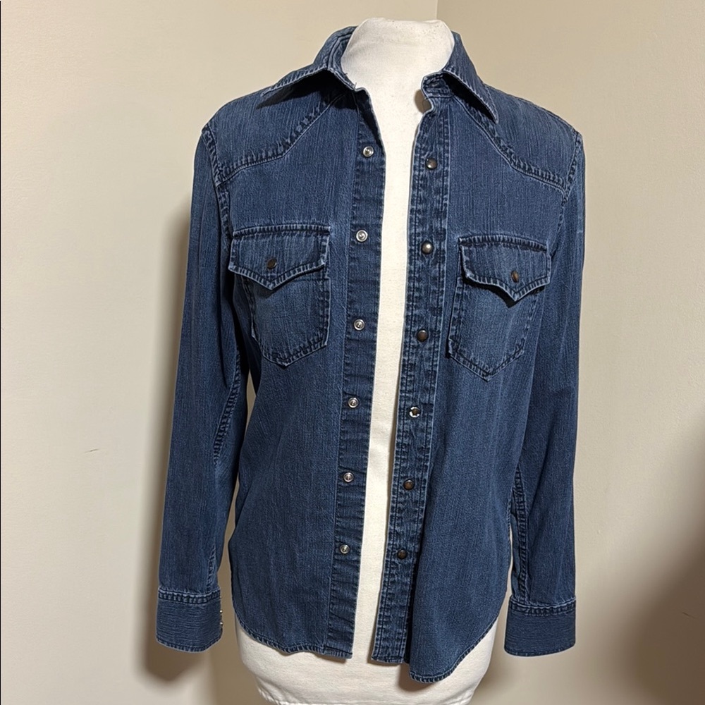Vtg Gap‎ Denim Button-Up Shirt